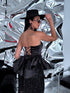 Dress, flitter dress "MERMAID" - BLACK